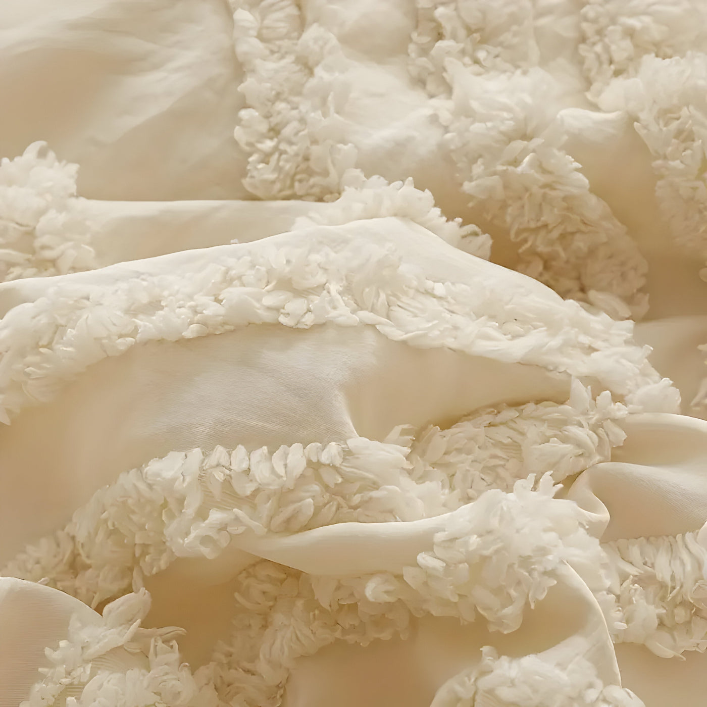 PureHaven Duvet Set - 3pcs Luxus Streifen Schnitt Bettbezug