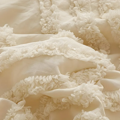 PureHaven Duvet Set - 3pcs Luxus Streifen Schnitt Bettbezug