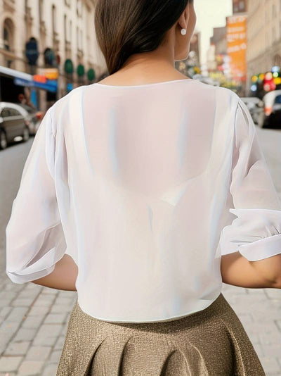 Skyla - Elegante Bluse mit offener Vorderseite für Damen