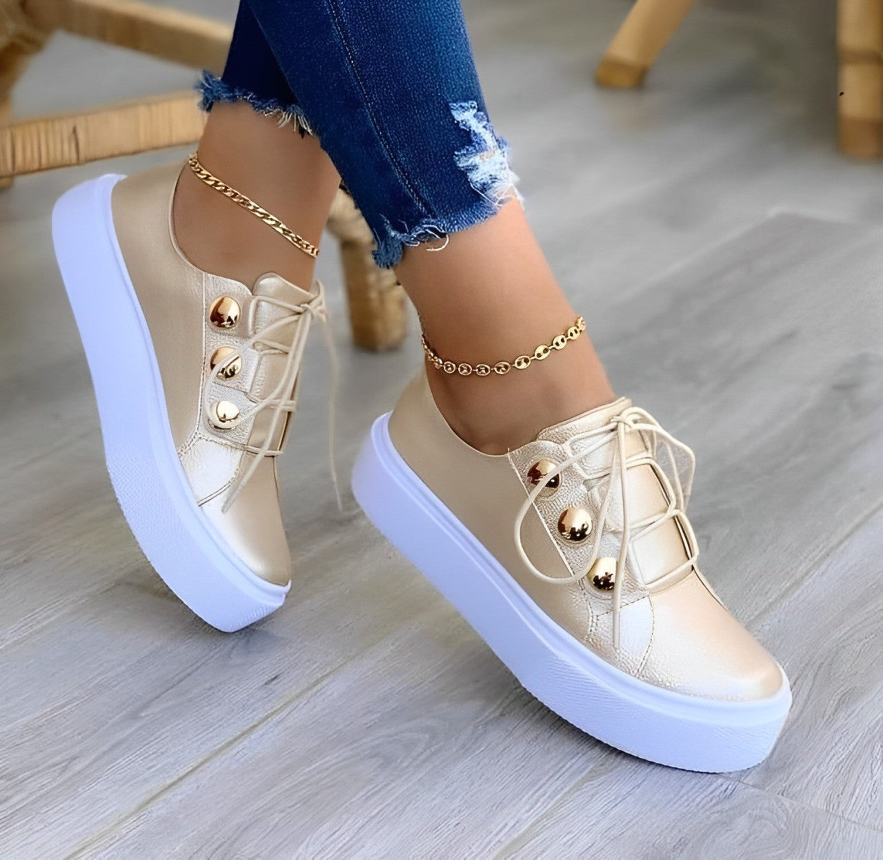 Alyssa – Plateau-Sneaker aus Canvas