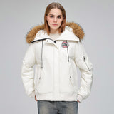 Kurze gesteppte Damen-Winterjacke - Lysanne in Weiß