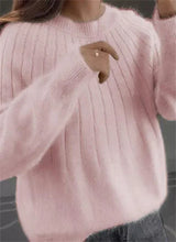 Drusilla |  Flauschiger Kaschmir-Strickpullover in Hellrosa