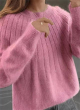 Drusilla |  Flauschiger Kaschmir-Strickpullover in Rosa