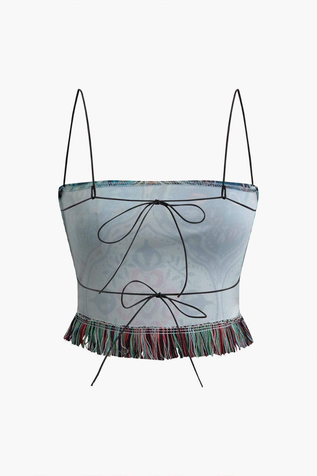 Greta | Verspieltes Zweiteiler-Set mit Boho-Print & Fransen