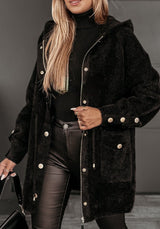 Damen-Kapuzenjacke - Ivanna in Schwarz