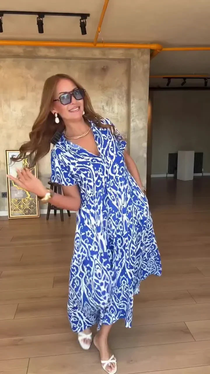 Jubilee – Locker Geschnittenes A-Linien-Kleid Mit Drucken