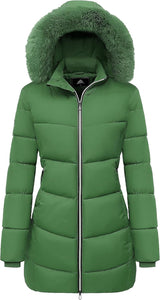 Emmas | Winterjacke mit Kapuze in Grün