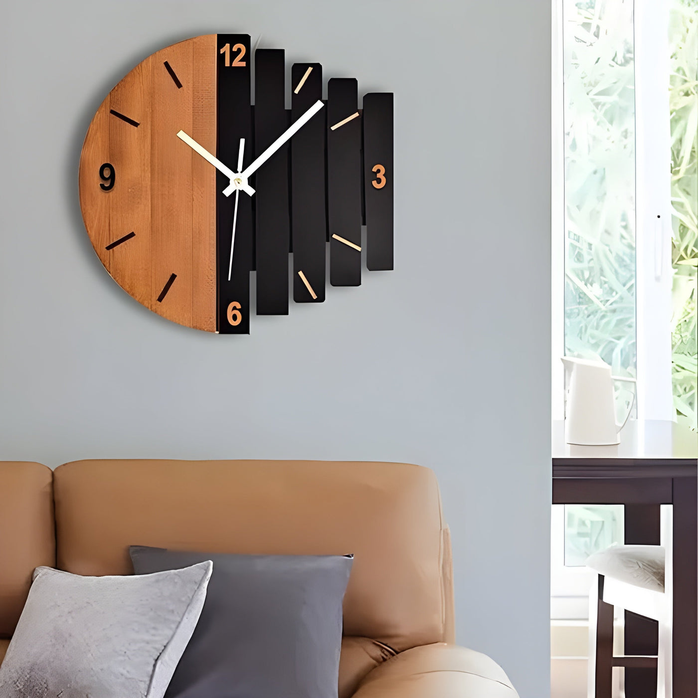 RusticRhythm Clock - Dekorative Holz-3D-Wanduhr