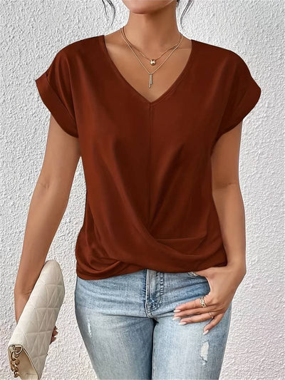 Garance - Kurzarmhemd mit Knotendetail