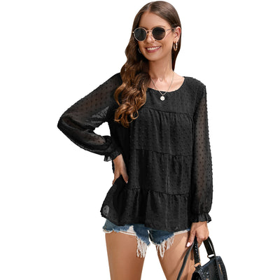 Winifreda - Damen Bluse Boho Stickerei