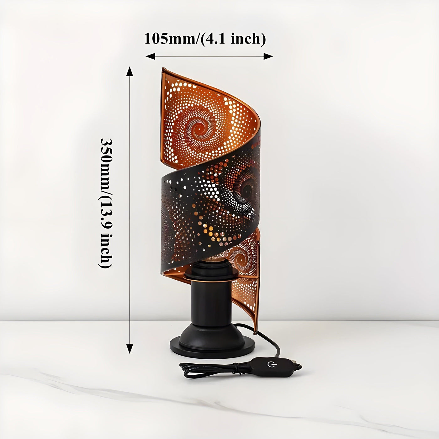 GlowCharm Light - Moderne Metall LED-Tischleuchte