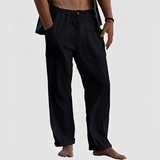 Jovan - Bequeme Sommerhose für Herren mit Kordelzug in Schwarz