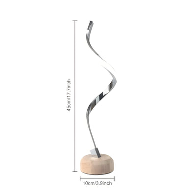 RusticGlow Lampe – Moderne LED Holz Tischlampe