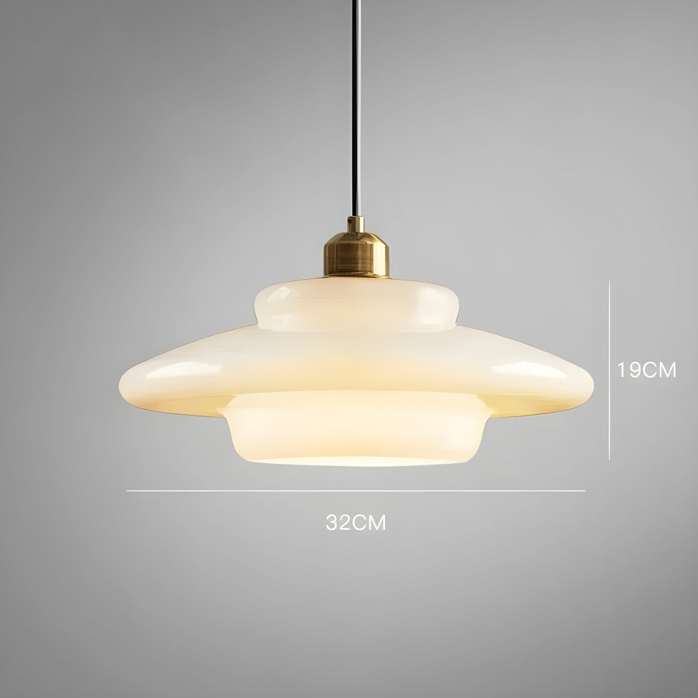 IvoryGlow Light - Moderne Hängeleuchte aus elfenbeinfarbenem Glas