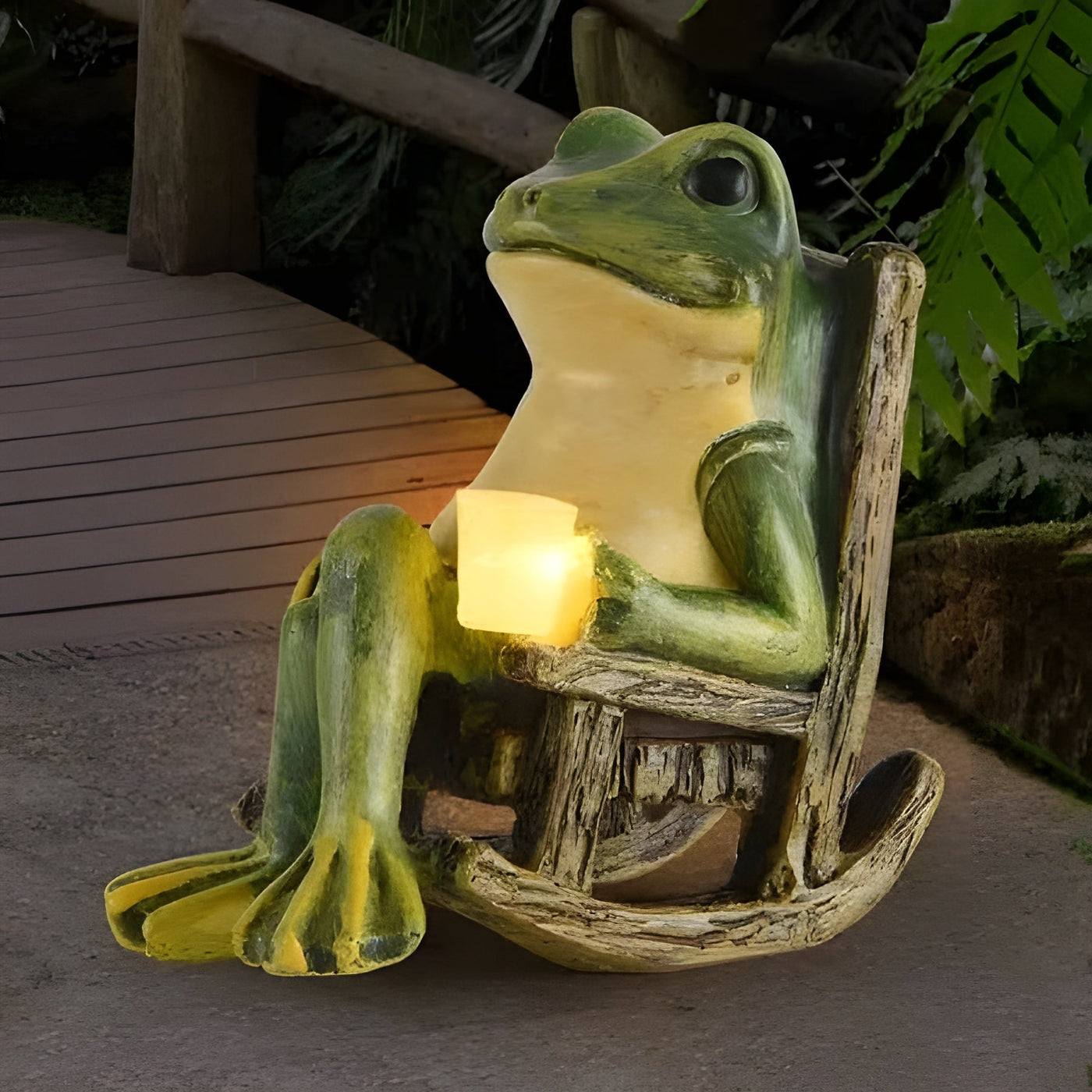 FrogGlow Light - Dekorative Garten Frosch-Solarleuchte