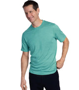 Herren Kurzarm Rundhals Einfach T-Shirt in Ozeangrün
