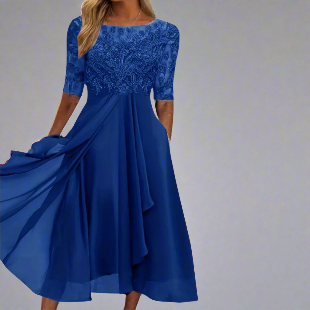 Elisa | Elegantes Midikleid mit Spitze