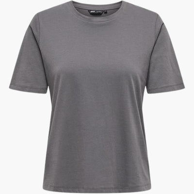 Damen T-Shirt mit Rundhalsausschnitt und kurzen Ärmeln