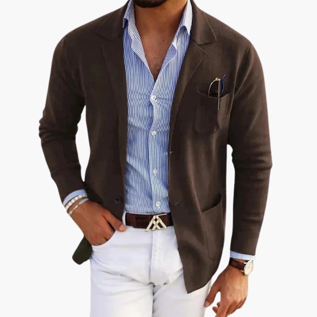 Herren Cardigan Blazer – Elegante Strickjacke für Männer
