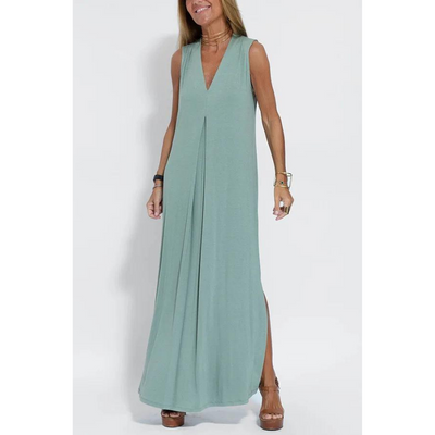 Ava – Ärmelloses Sommerkleid mit V-Ausschnitt