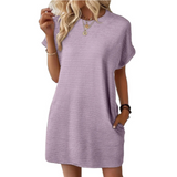 Elviaa – Elegantes Minikleid Mit Tasche in Violett