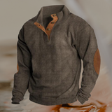 Qamar | Gestrickter Vintage-Pullover in Dunkelbraun