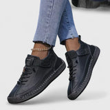 Jessica | Damen Lässig Schicke Bequeme Schnürsneaker in Schwarz