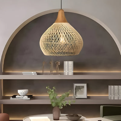 BistroBeam Light - Moderne Rattan-Pendelleuchte