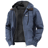 Dwayne - Wärmende Kapuzenjacke für Herren in Blau