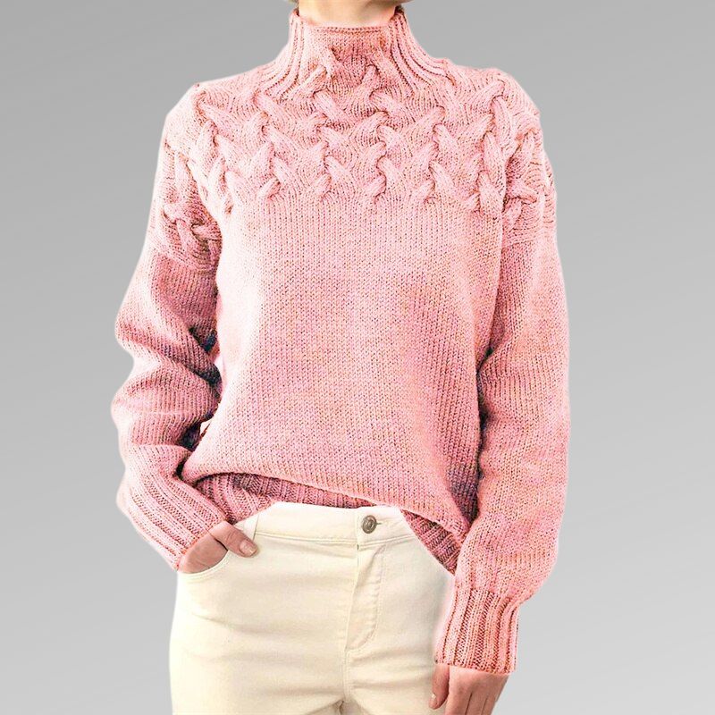 Giuliana - Zopfstrickpullover Damen Elegant