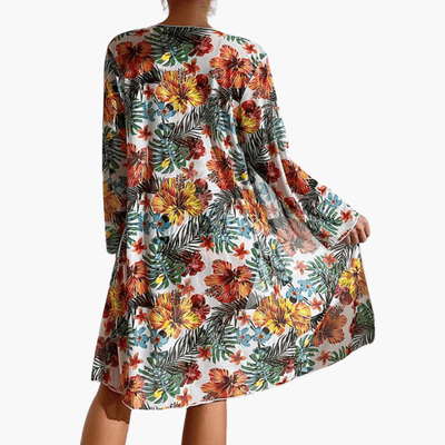 Bikini-Set mit Blumenmuster für Damen – inkl. Cover-Up