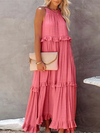 Madelyn | Bohemian Ruffled Maxi Dress