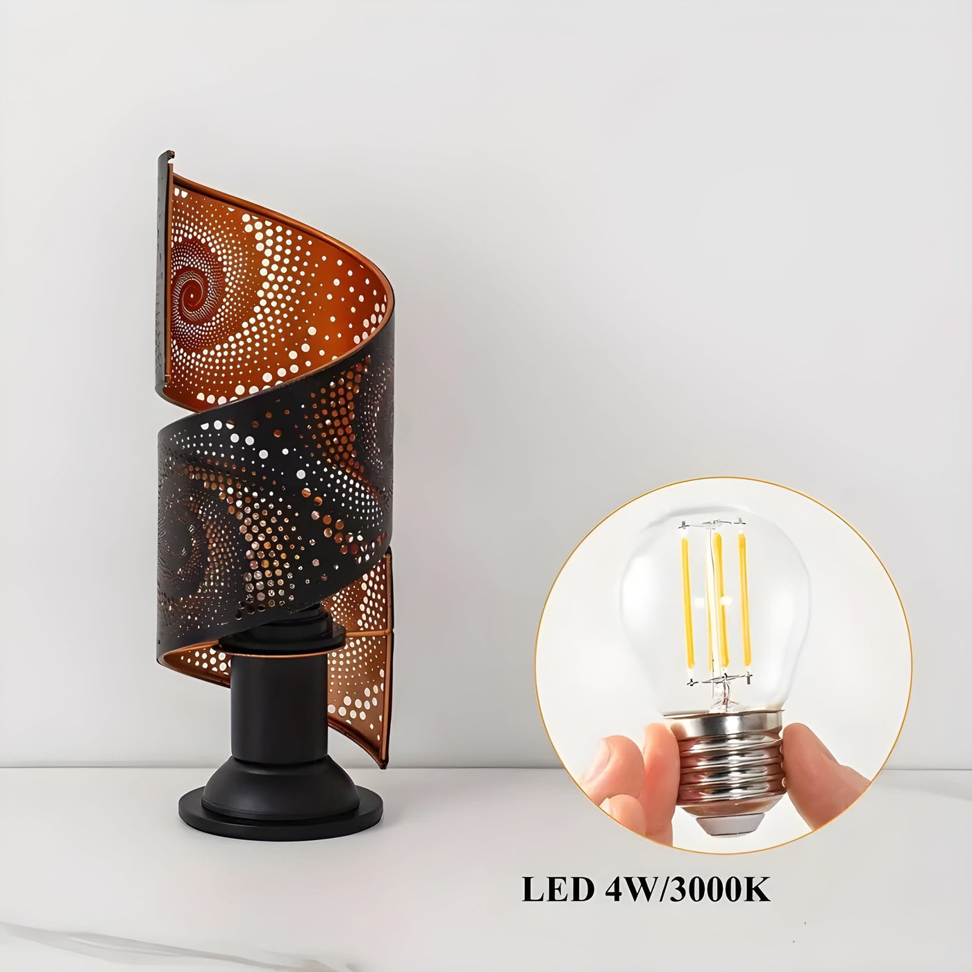 GlowCharm Light - Moderne Metall LED-Tischleuchte