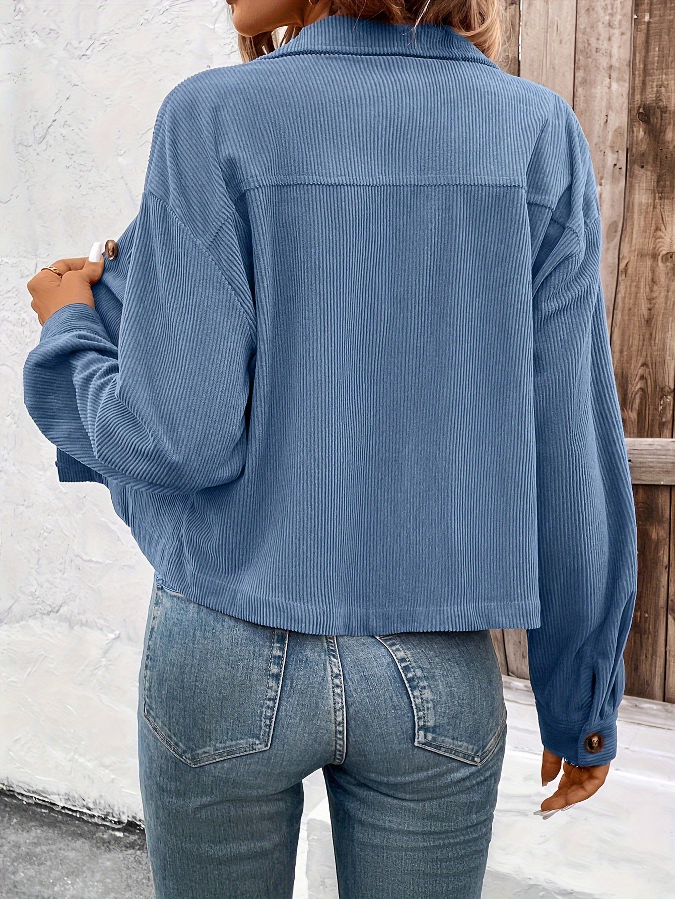 Nichola – Langärmelige Jacke Mit Knopfleiste