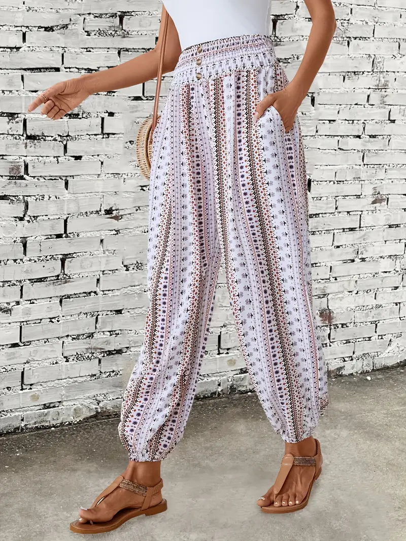 Hange – Boho-Hose mit hoher Taille