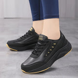 Halora - Legerer Schnür-Sneaker in Schwarz und Gold