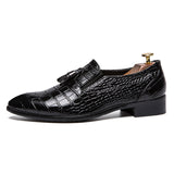 Herren Mokassins Leder Elegant mit Quasten - Dominik in Schwarz