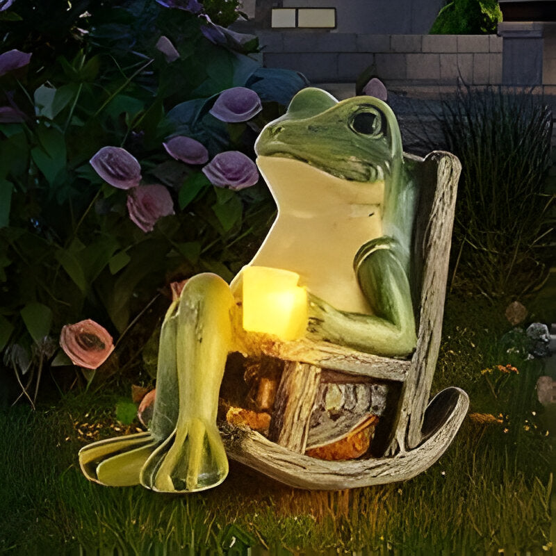 PondGuard Light - Solar Garten Frosch Statue Leuchte