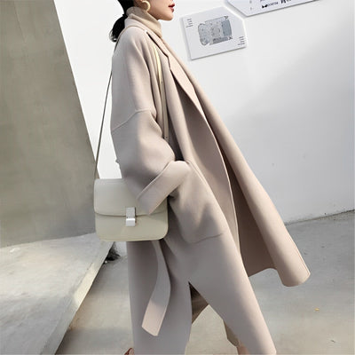 Armida - Eleganter Langer Wollmantel für Damen