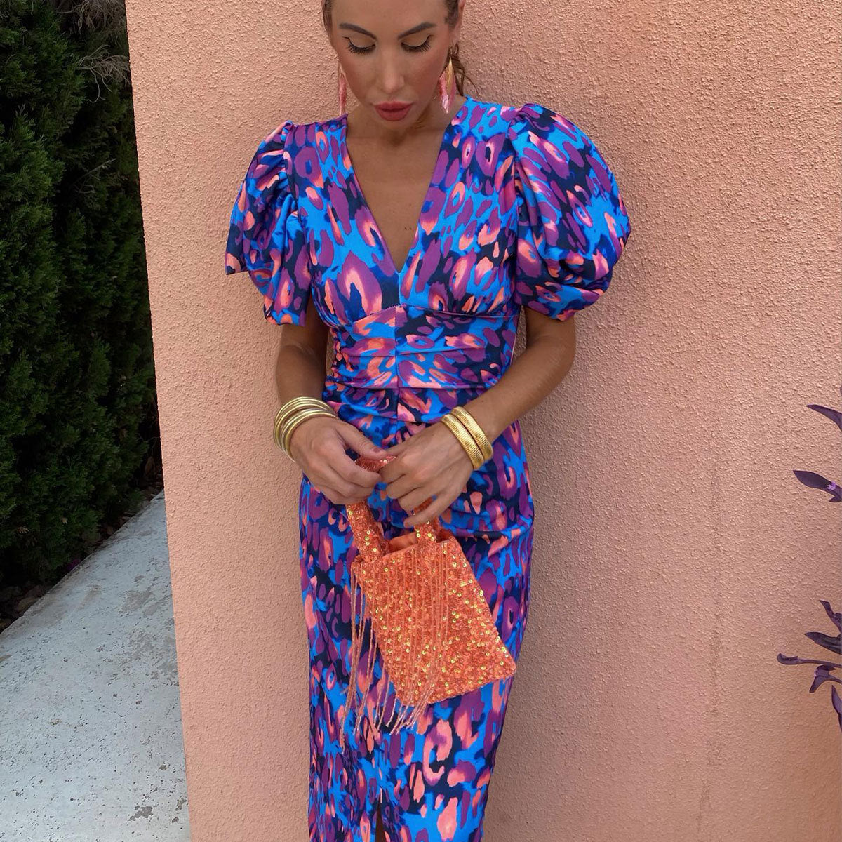 CARINA | VESTIDO CON CUELLO EN V