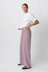 Daniela | Damen Frühlings-Gestreifte Relaxed-Hose in Rot