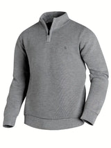 Noel | Lässiger Strickpullover Mit Reißverschluss in Grau