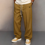 Henri - Bequeme Herrenhose mit Zugband in Braun