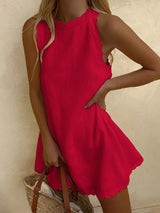 Michelle - Stilvolles ärmelloses Minikleid für Damen in Rot