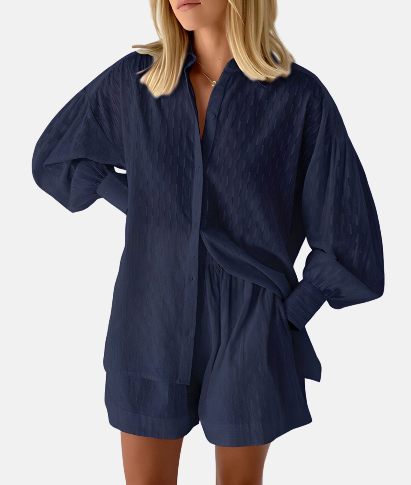 Elegantes Set aus Hemd und Shorts