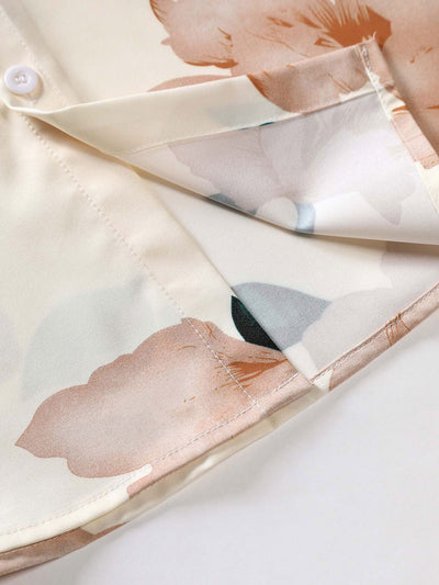 Hemd mit Blumendruck und Knopfverschluss