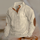 Qamar | Gestrickter Vintage-Pullover in Weiße Aprikose