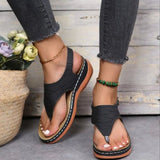 Zabren  | Soman Orthopädischer Boden Strand Flip-Flops in Schwarz