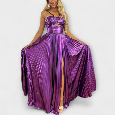 Lariva – Fließendes Metallic-Kleid