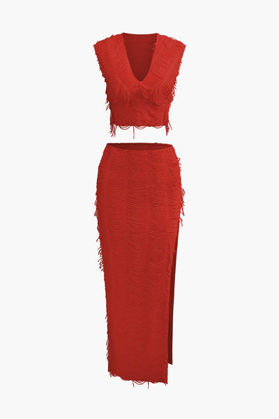 Charlene | Fransen-Zweiteiler mit Top & Rock